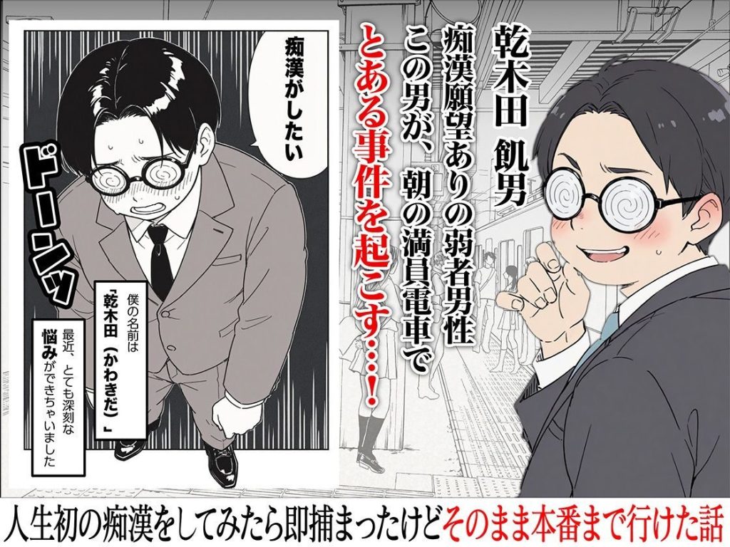 人生初の痴●をしてみたら即捕まったけどなんやかんやそのまま本番までいけた話（COMICアイル）